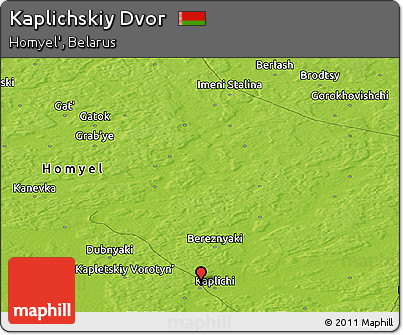 Physical Panoramic Map of Kaplichskiy Dvor