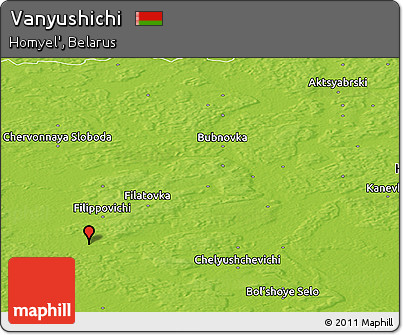 Physical Panoramic Map of Vanyushichi