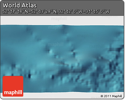 Satellite 3D Map of the Area around 52° 30' 23" N, 32° 13' 30" W