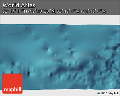 Satellite 3D Map of the Area around 52° 30' 23" N, 32° 13' 30" W