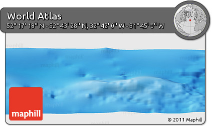 Physical Panoramic Map of the Area around 52° 30' 23" N, 32° 13' 30" W