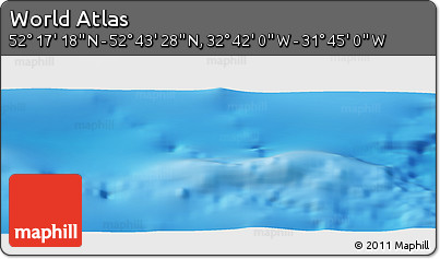 Physical Panoramic Map of the Area around 52° 30' 23" N, 32° 13' 30" W
