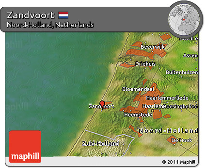 Satellite 3D Map of Zandvoort