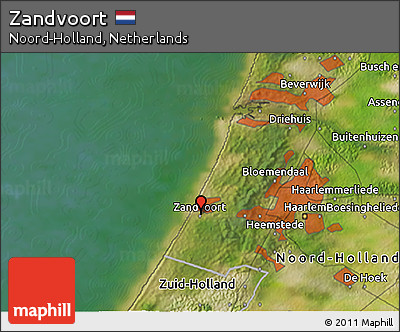 Satellite 3D Map of Zandvoort