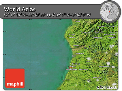 Satellite Map of the Area around 52° 30' 23" N, 4° 10' 30" W