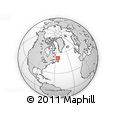 Outline Map of the Area around 52° 30' 23" N, 54° 19' 30" W, rectangular outline