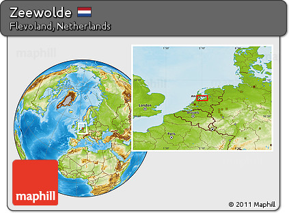 Physical Location Map of Zeewolde