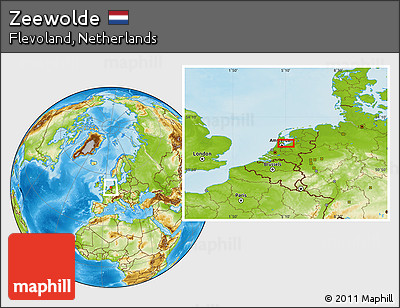 Physical Location Map of Zeewolde