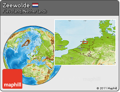 Physical Location Map of Zeewolde