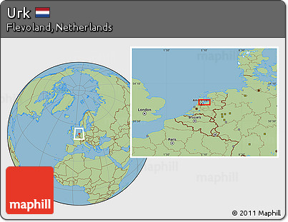 Savanna Style Location Map of Urk