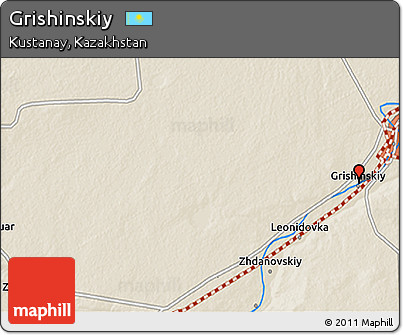 Shaded Relief 3D Map of Grishinskiy