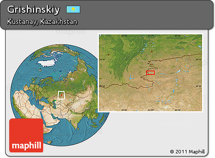 Satellite Location Map of Grishinskiy