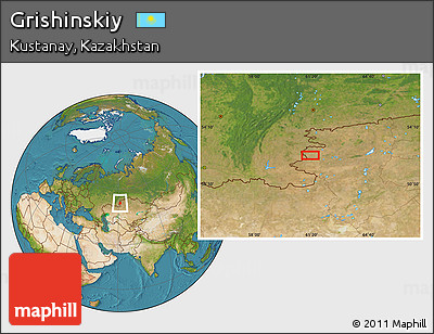 Satellite Location Map of Grishinskiy