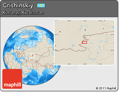 Shaded Relief Location Map of Grishinskiy