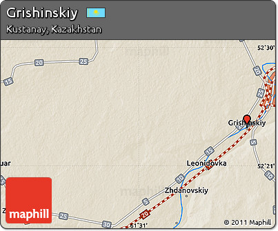Shaded Relief Map of Grishinskiy