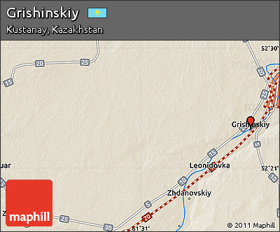 Shaded Relief Map of Grishinskiy
