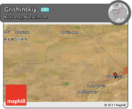 Satellite Panoramic Map of Grishinskiy