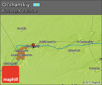 Physical 3D Map of Ol'shanskiy