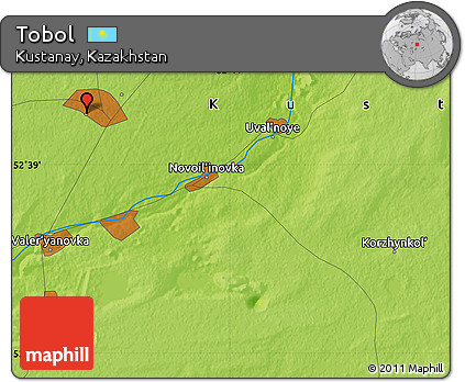 Physical Map of Tobol