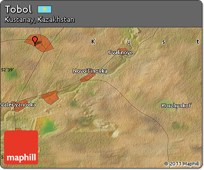 Satellite Map of Tobol