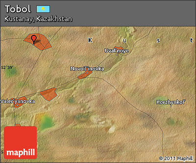 Satellite Map of Tobol