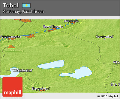 Physical Panoramic Map of Tobol