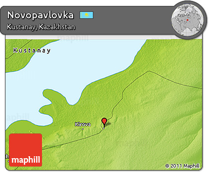 Physical 3D Map of Novopavlovka
