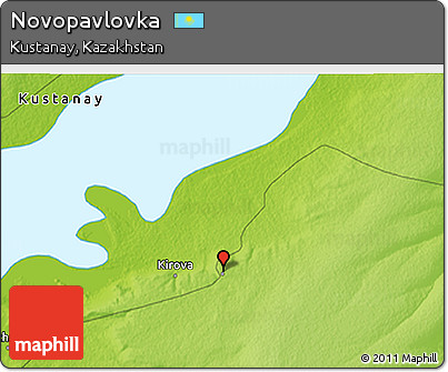 Physical 3D Map of Novopavlovka