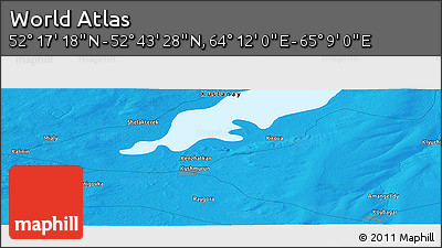Political Panoramic Map of the Area around 52° 30' 23" N, 64° 40' 30" E