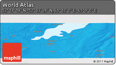 Political Panoramic Map of the Area around 52° 30' 23" N, 64° 40' 30" E