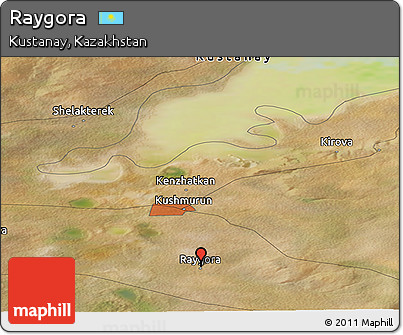 Satellite Panoramic Map of Raygora
