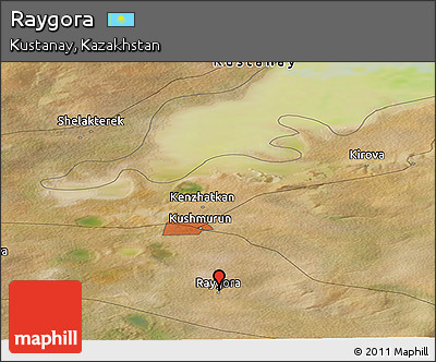 Satellite Panoramic Map of Raygora