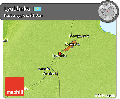 Physical 3D Map of Lyublinka