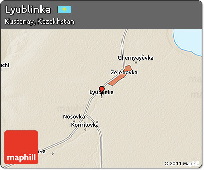 Shaded Relief 3D Map of Lyublinka
