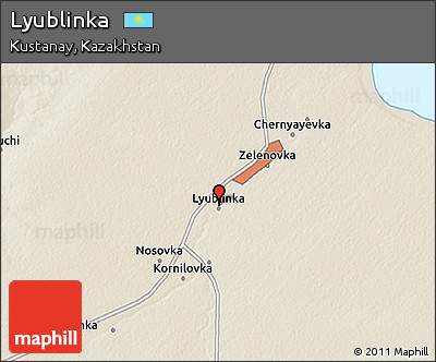 Shaded Relief 3D Map of Lyublinka