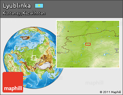 Physical Location Map of Lyublinka