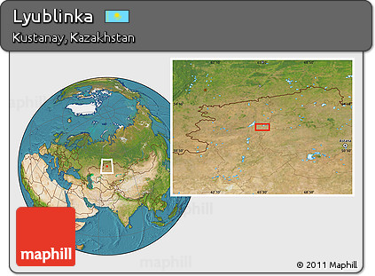 Satellite Location Map of Lyublinka