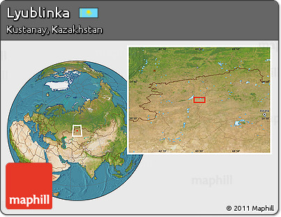 Satellite Location Map of Lyublinka