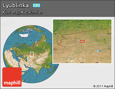 Satellite Location Map of Lyublinka
