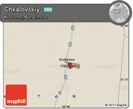 Shaded Relief Map of Chkalovskiy