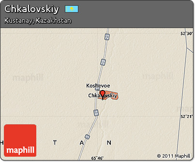 Shaded Relief Map of Chkalovskiy