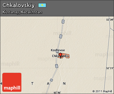 Shaded Relief Map of Chkalovskiy