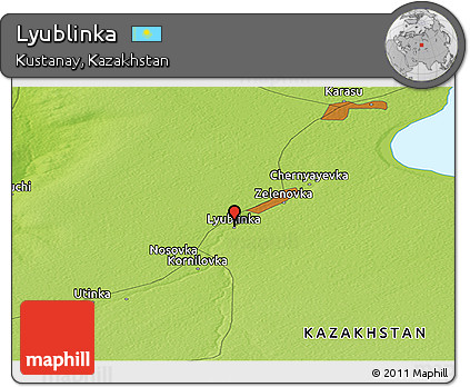 Physical Panoramic Map of Lyublinka
