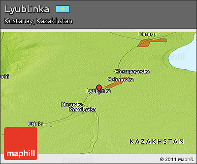 Physical Panoramic Map of Lyublinka
