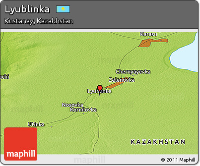 Physical Panoramic Map of Lyublinka