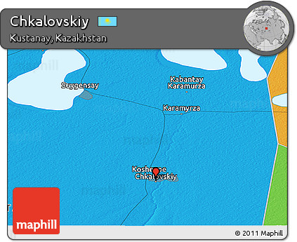 Political Panoramic Map of Chkalovskiy