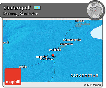 Political Panoramic Map of Simferopol'