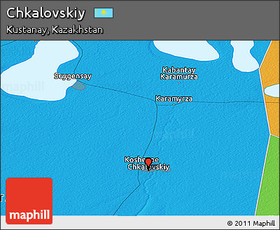 Political Panoramic Map of Chkalovskiy