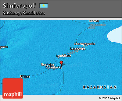 Political Panoramic Map of Simferopol'