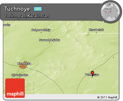 Physical 3D Map of Tuchnoye